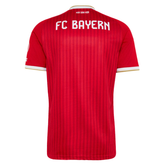 Bayern Men's Premium Red Tonal Pinstripe Football Shirt – Slim Fit Pro-Style Matchday Performance Top