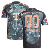 Bayern Munich adidas 2024/25 Away Custom Jersey - Black Adidas