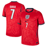 Bukayo Saka England National Team Nike 2026 Away Stadium Jersey - Red