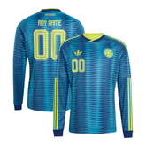 Colombia National Team adidas 2026 Away Long Sleeve Custom Jersey - Turquoise