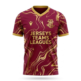 Jerseys Teams Leagues Burgundy & Gold Marble Performance Football Jersey – Premium Soccer Shirt