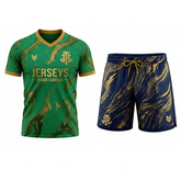 JerseysTeamsLeagues Green & Gold Marble Performance Football Kit | Premium Soccer Jersey Set