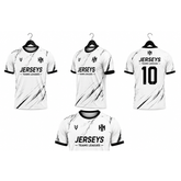 Jerseys Teams Leagues White Performance Football Jersey – Marble Edition