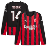 Luka Modric AC Milan Puma 2025/26 Home Long Sleeve Jersey - Red Puma