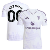 Manchester United adidas 2025/26 Away Custom Jersey - White Adidas
