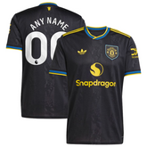 Manchester United adidas 2025/26 Third Custom Jersey - Black Adidas