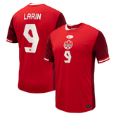 Men's Nike Cyle Larin Red Canada Soccer 2024 Home Jersey