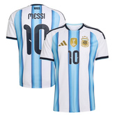 Men's Premium Light Blue and White Striped Football Shirt – Slim Fit Pro-Style Matchday Performance Top (Lionel Messi)
