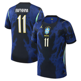 Raphinha Brazil National Team Jordan Brand 2026 Away Stadium Jersey - Blue