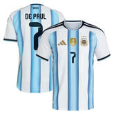 Rodrigo De Paul Argentina National Team adidas 2026 Home Authentic Jersey - White