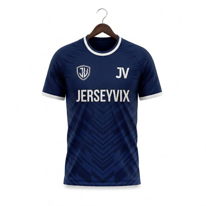 JERSEYVIX Deep Navy & White Performance Football Jersey – JV Edition