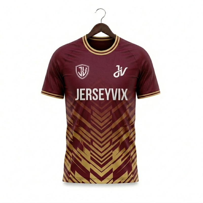 JERSEYVIX Maroon & Gold Performance Football Jersey – JV Edition