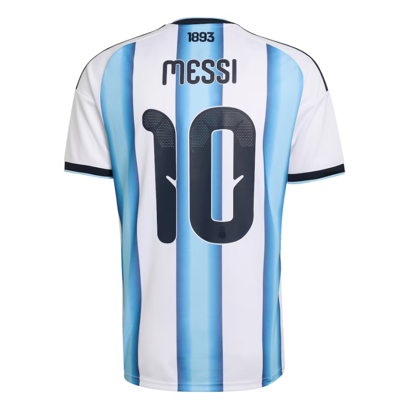 Men's Premium Light Blue and White Striped Football Shirt – Slim Fit Pro-Style Matchday Performance Top (Lionel Messi)