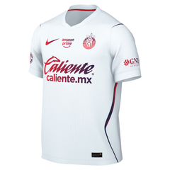 Men's White & Red Custom Soccer Jersey (Chivas)