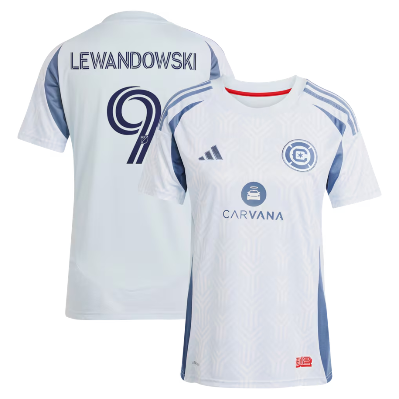 Robert Lewandowski Chicago Fire adidas 2025 The Municipal Kit Jersey - Light Blue